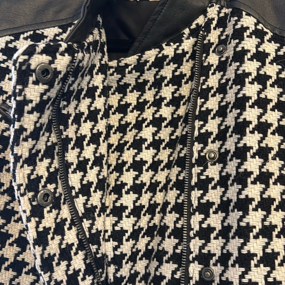Faux leather and houndstooth jacket - Picture 9 of 9